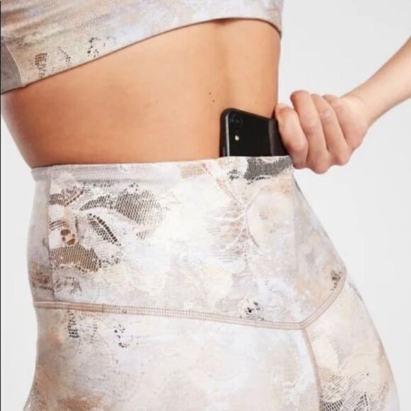 Athleta Silver Gold Elation Gilded High Rise Leggings - Picture 3 of 8